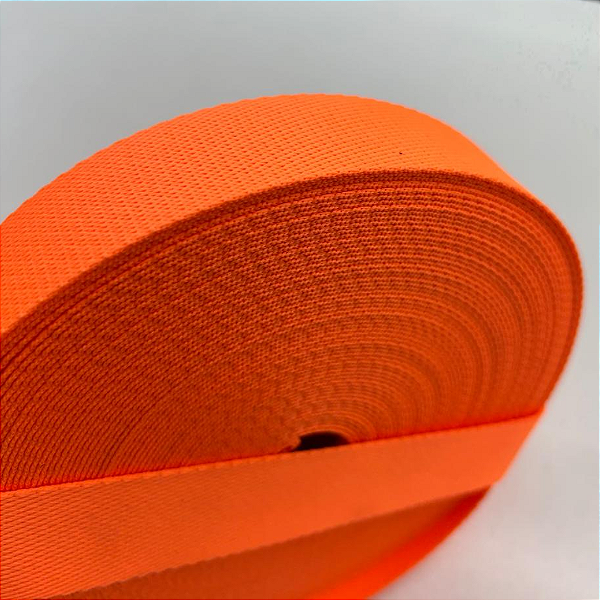 Alça Chic - Laranja  30MM - Rolo com 25MM