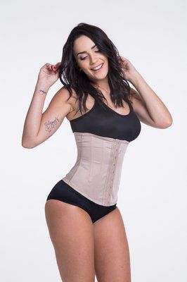 Cinta Modeladora Longa Nude com Alta Compressão (Não Dobra) - Biobela 1644
