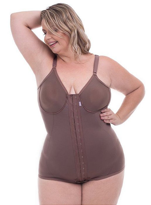 Cinta Modeladora Body Plus Size com Alças Premium Biobela 16302