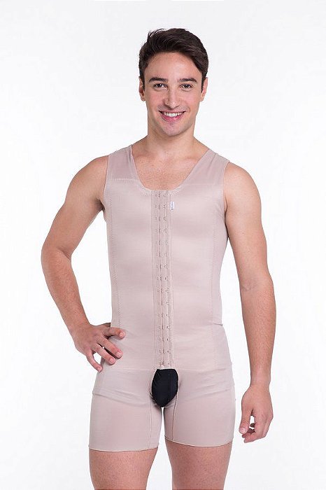 MODELADOR SHORT C/ REGATA E FECHO FRONTAL MASCULINO