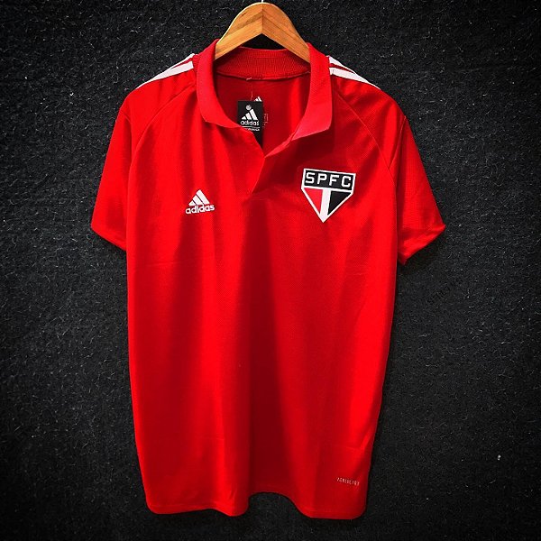 Camisa Polo Sao Paulo Vermelha 2022 Masculina - Outlet Magrinho - Os  Melhores Preços só Aqui!