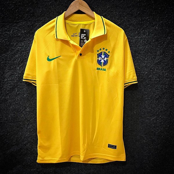 Camisa Polo Brasil Amarela 2022 Masculina