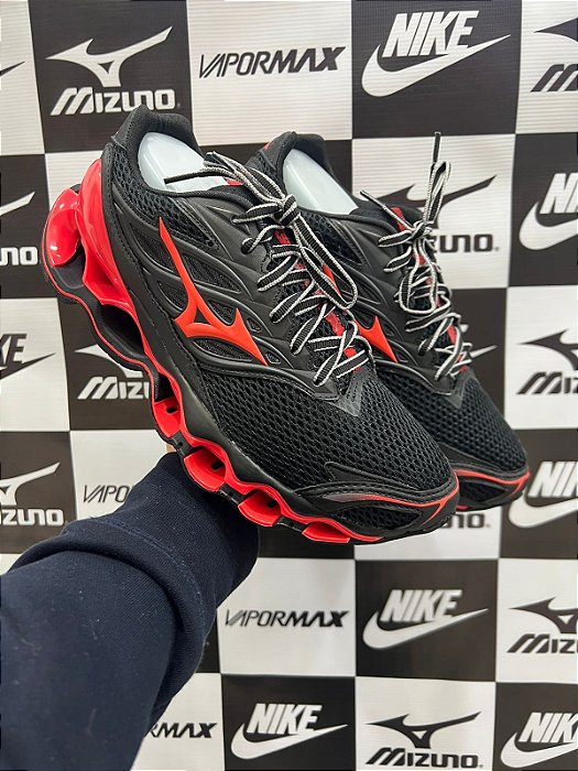 Mizuno wave preto e vermelho online