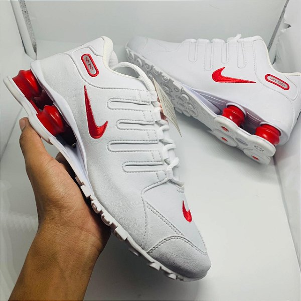 nike shox nz branco com vermelho
