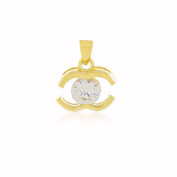 Pingente Cristal Banho Ouro 18k