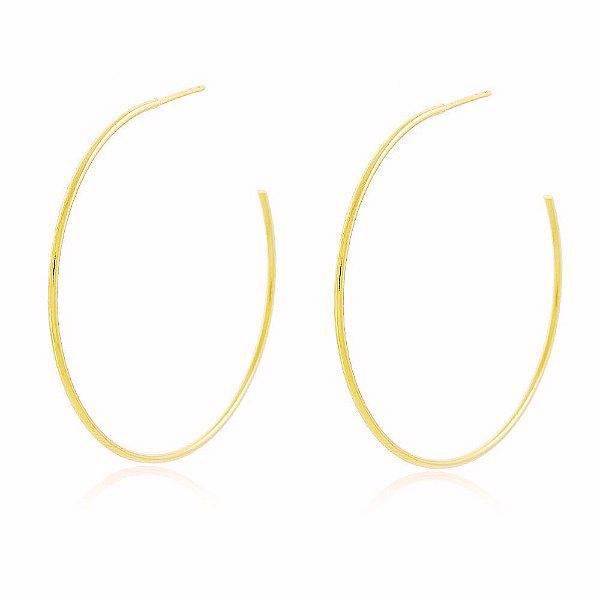 Brinco Argolas Banho Ouro Quebec 18k
