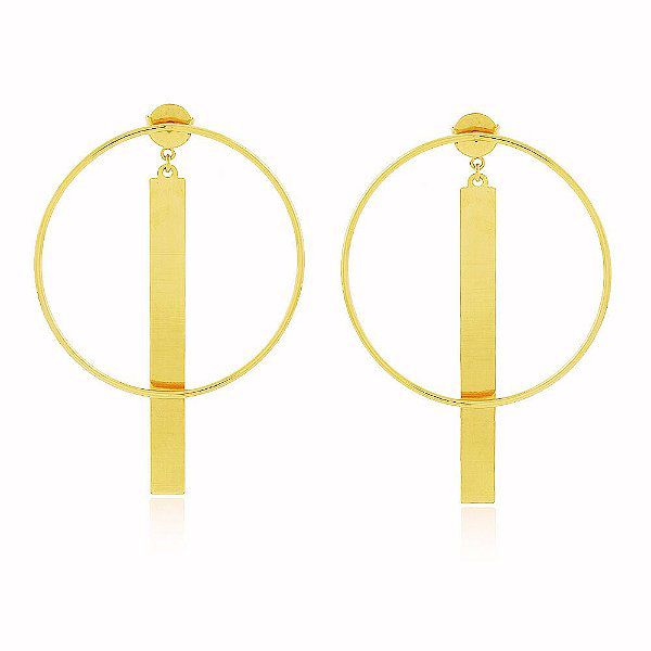 Brinco Argolas Banho Ouro Quebec 18k