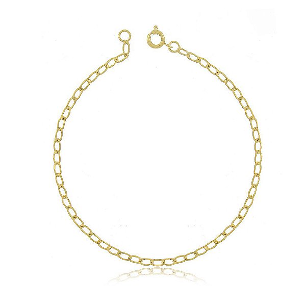 Pulseira Americana Banho Ouro Quebec 18k Fecho Boia