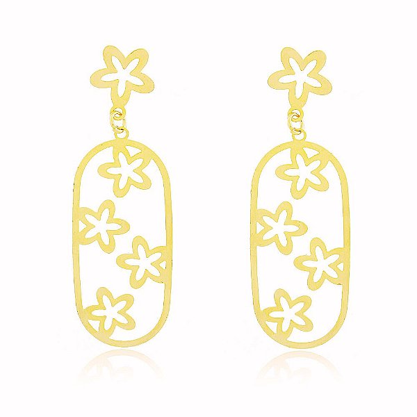 Brinco Constelação Estrelar Banho Ouro Quebec 18k