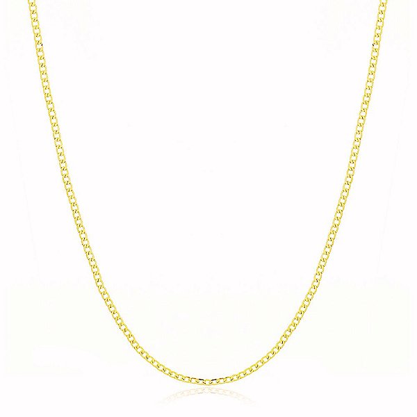 Colar Groumet Banho Ouro Quebec 18k Fecho Boia Unissex