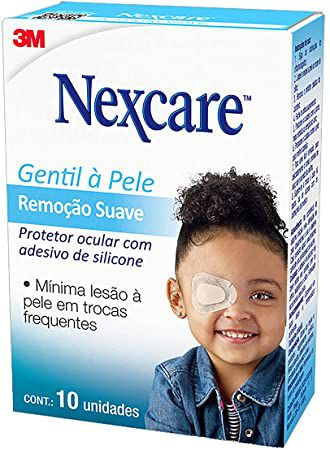 Protetor Ocular Infantil Nexcare Gentil à Pele 10 Unidades