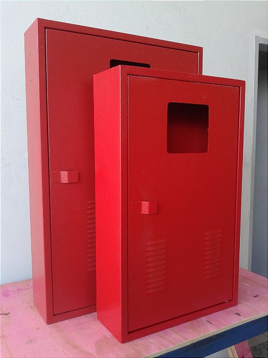 CAIXA DE INCÊNDIO DE CHAPA DE AÇO 750x450x170 SOBREPOR VERMEHO