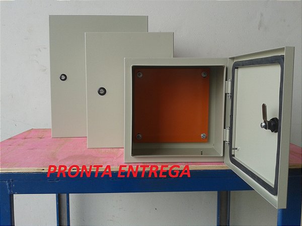 caixa para montagem elétrica 300x200x200 de chapa de aço carbono pronta entrega