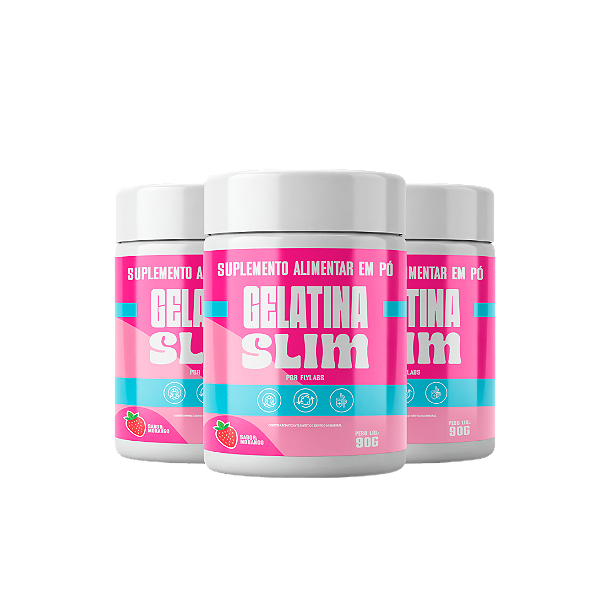 GELATINA SLIM - KIT 2 POTES + 1 GRÁTIS - ORIGINAL