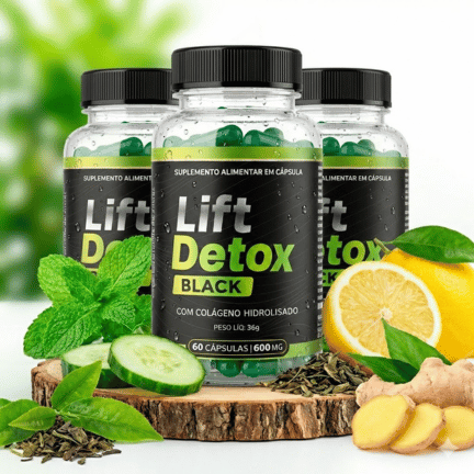 LIFT DETOX BLACK - PAGUE 2 LEVE 3 POTES - 180 cápsulas