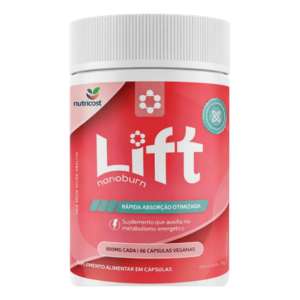 LIFT NANO BURN - 1 pote 60 capsulas -Desincha E Acelera Metabolismo