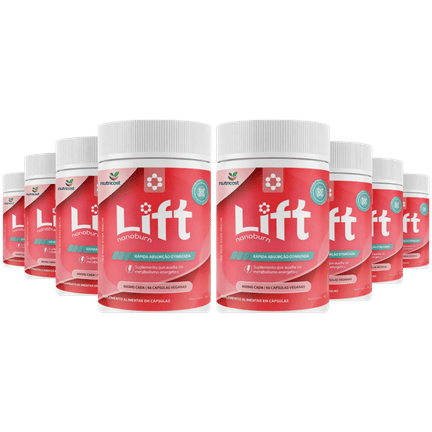 LIFT NANO BURN - 8 pote 420 capsulas -Desincha E Acelera Metabolismo