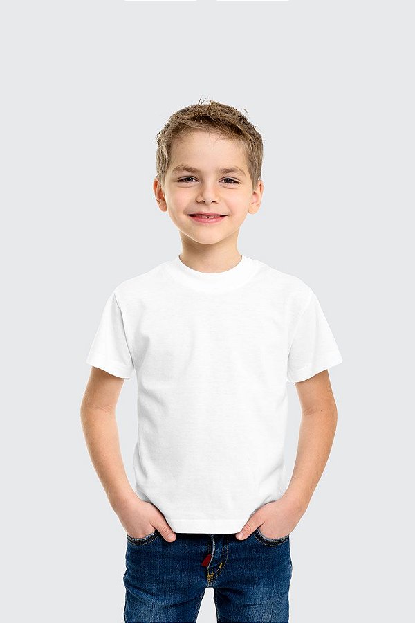 Camiseta Infantil 100% Algodão Branco