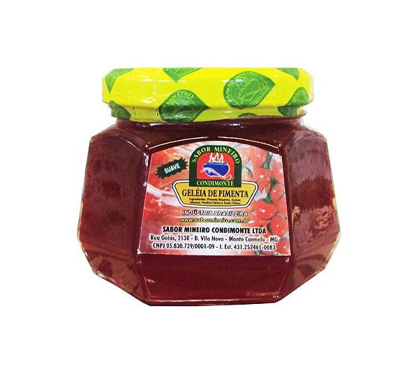 Geleia de Pimenta Suave Sabor Mineiro 190g