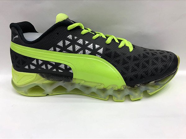 tenis puma preto e verde