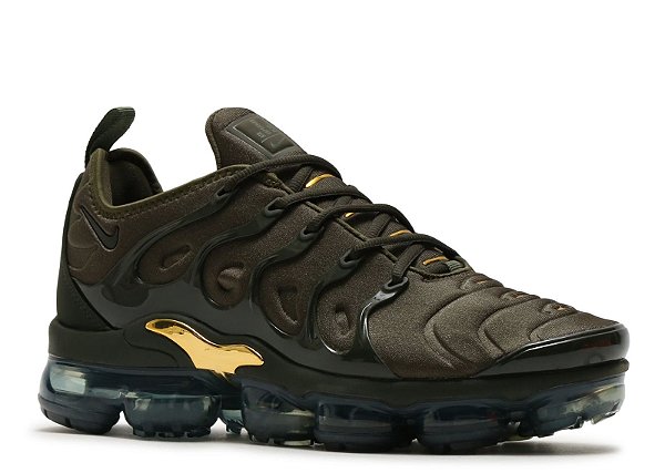 vapormax plus verde e dourado