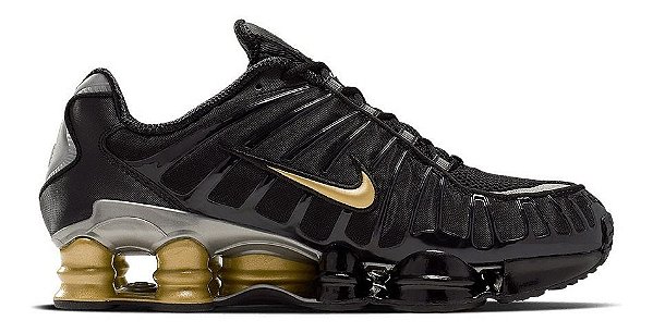 Tênis Nike Shox TL 12 Molas – Preto com Dourado Masculino