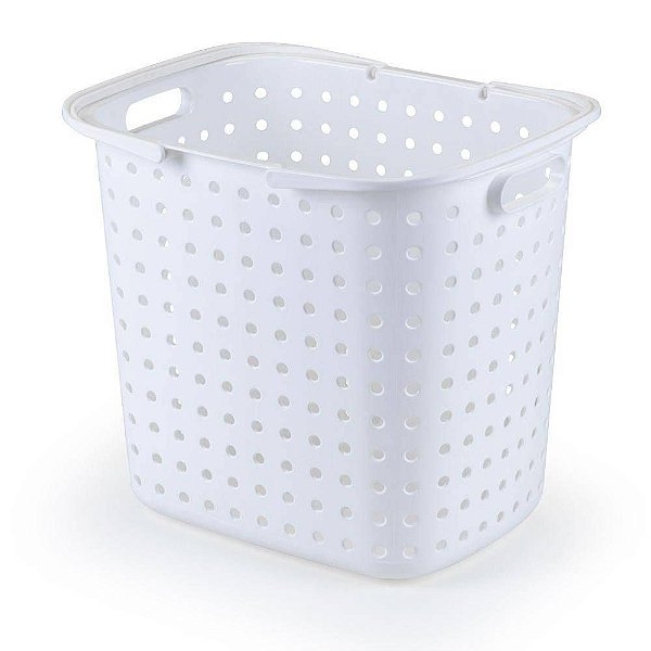 Cesto Duplo Para Lavanderia Viena - Branco - Secalux - Someway