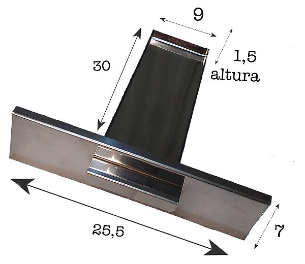 Gaveta Para Churrasqueira Pre Moldada 100% Aço Inox 430 30x09x1,5 cm