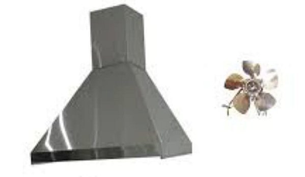 Coifa em Aço Inox 80x50x60  Com Exaustor  Dutos quadrados  24x24 e Chapeu 24x24/