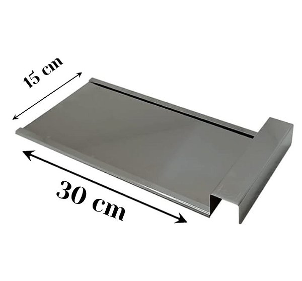 Registro Fogão Lenha Regulador Fumaça 100% Inox 430 15x30cm