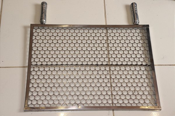 Grelha Moeda Inóx 430 Cabo De Aluminio Medidas 57x48