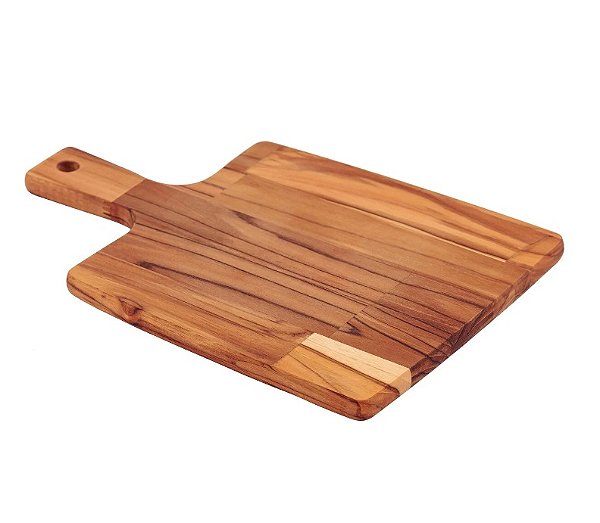 Tábua Retangular Tramontina Kitchen em Madeira Teca com Cabo 40x28 cm