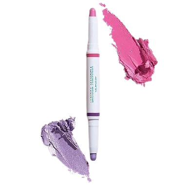 Sombra em Bastão Dupla Rosa e Violeta Larissa Manoela By Océane - Duo Eyeshadow Stick Pink Sky And Mettalic Violet