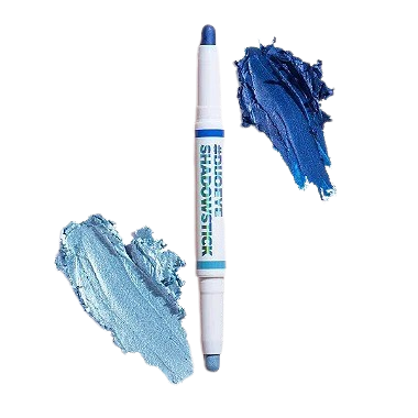 Sombra em Bastão Dupla Azul Claro e Azul Marinho Larissa Manoela By Océane - Duo Eyeshadow Stick Ultramarine And Mettalic Blue