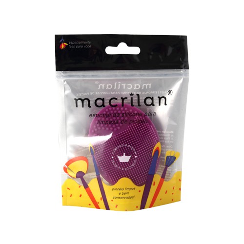 Esponja CP-01 de silicone para limpeza de pincéis Macrilan Cor: Roxo