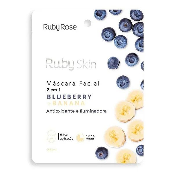 Máscara Facial Blueberry + Banana - Ruby Rose