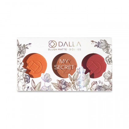 Trio de Blush Matte My Secret - Dalla Makeup