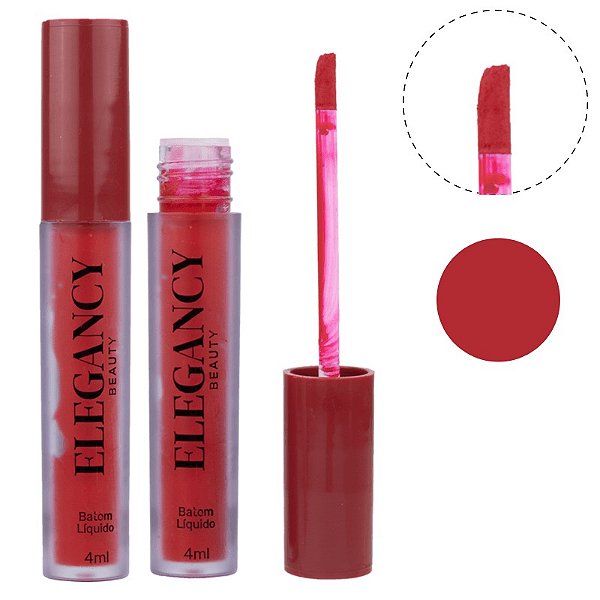 Batom Líquido Efeito Matte Elegancy Miss Rôse - Cor Topázio