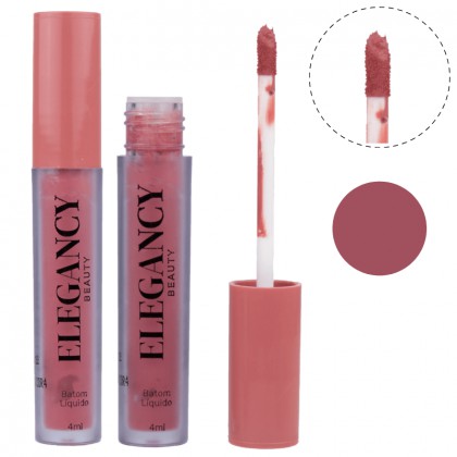Batom Líquido Efeito Matte Elegancy Miss Rôse - Cor Crystal