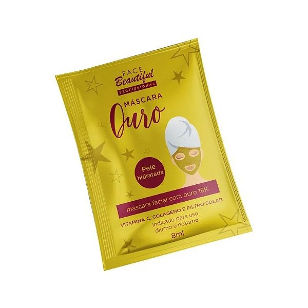 Máscara Facial Ouro Sachê - Face Beautiful
