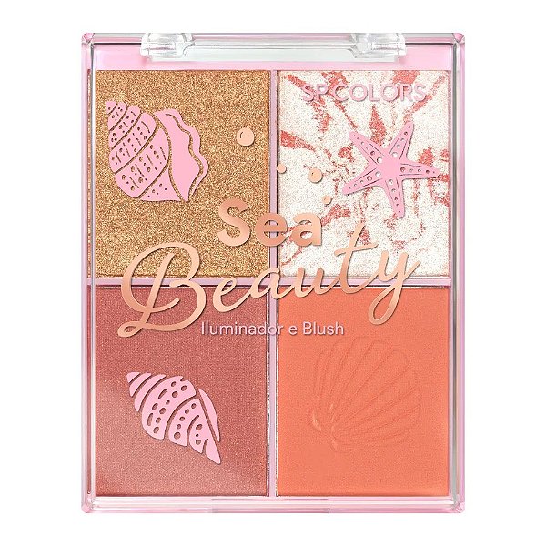 Paleta de Iluminador e Blush Sea Beauty A - SP Colors
