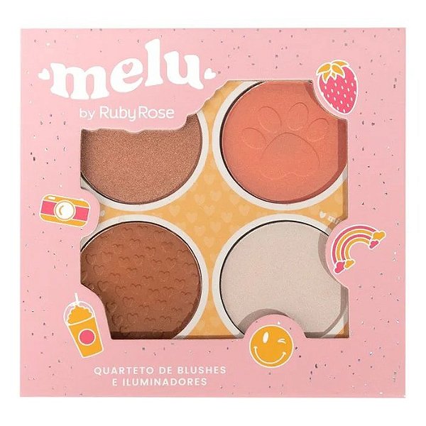 Quarteto de blushes e iluminadores - Melu
