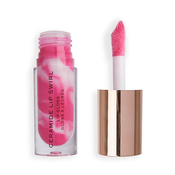 Brilho Labial Ceramide Lip Swirl Gloss Berry Pink - Revolution