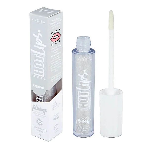 Gloss Efeito Plump Hot Lips Crystal - Vizzela