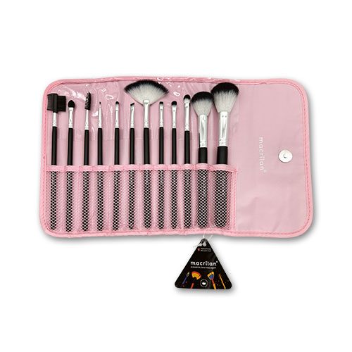 Kit KP1-5C com 12 pincéis para maquiagem Macrilan