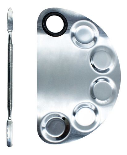 Placa Meia Lua com Espátula Aço Inox