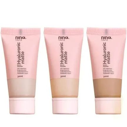 Base Liquída Hyaluronic Matte -  Nina Makeup