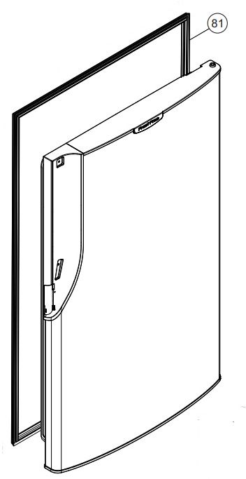 Borracha da porta do refrigerador da Geladeira PANASONIC NR- BT40 / BT41