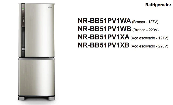 Borracha Gaxeta Porta Freezer NR-BB51 Panasonic