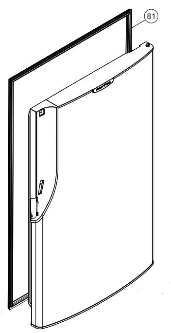 Borracha da porta do refrigerador PANASONIC NR- BT47 / BT48 / BT49 / BT50 / BT51 / BT46